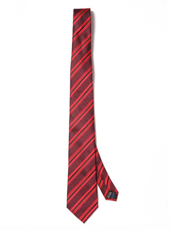 Kingsford Stripe Maroon Microfibre Tie