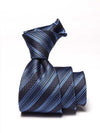 Kingsford Stripe Navy Microfibre Tie