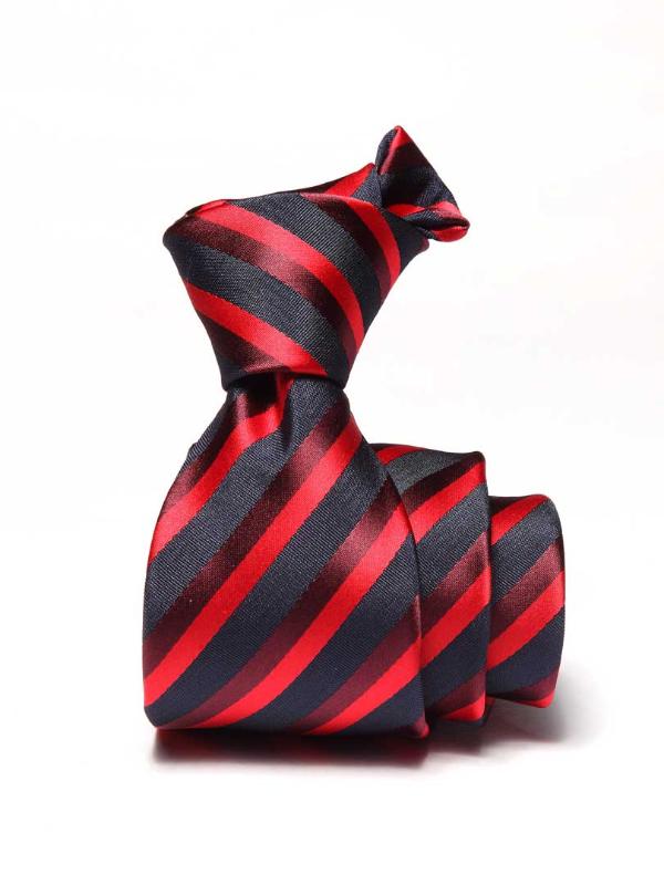 Kingsford Stripe Dark Red Microfibre Tie