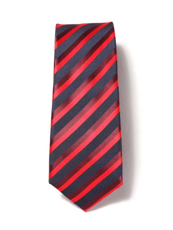 Kingsford Stripe Dark Red Microfibre Tie