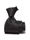 Kingston Solid Dark Black Microfibre Tie