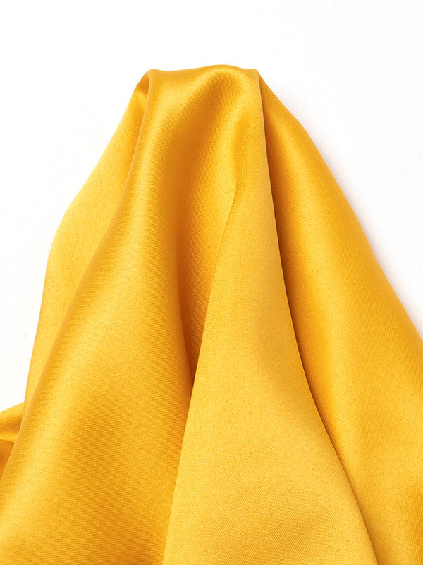 Gold Solid Silk Pocket Square