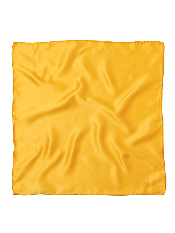 Gold Solid Silk Pocket Square