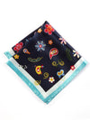 Navy All Over Silk Pocket Square