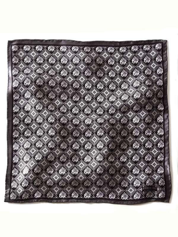 Black All Over Silk Pocket Square