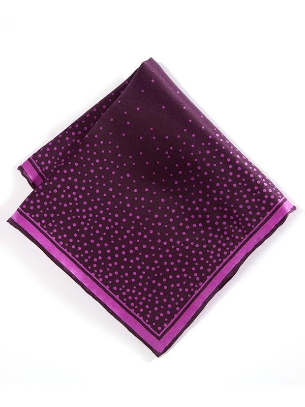 Dark Purple All Over Silk Pocket Square