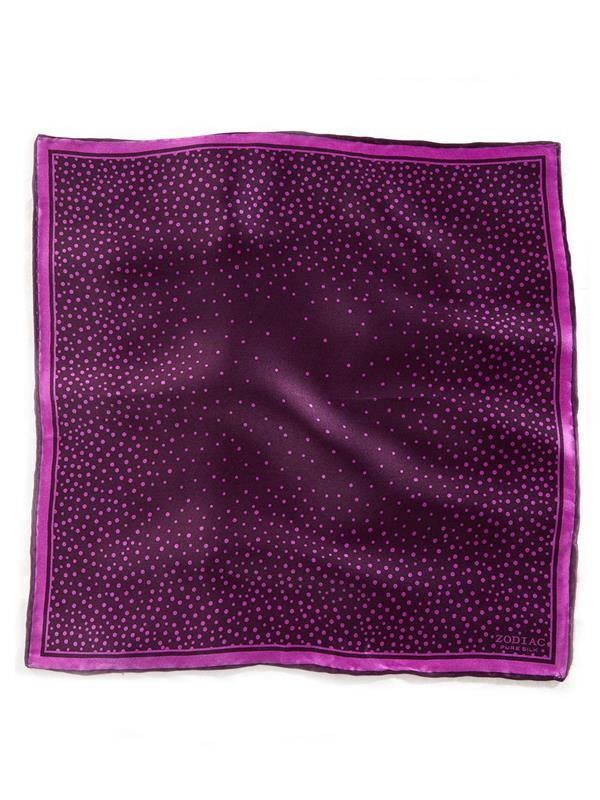 Dark Purple All Over Silk Pocket Square