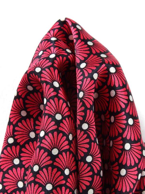 Dark Pink All Over Silk Pocket Square
