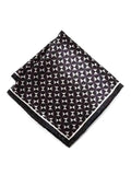Black & White Check Silk Pocket Square