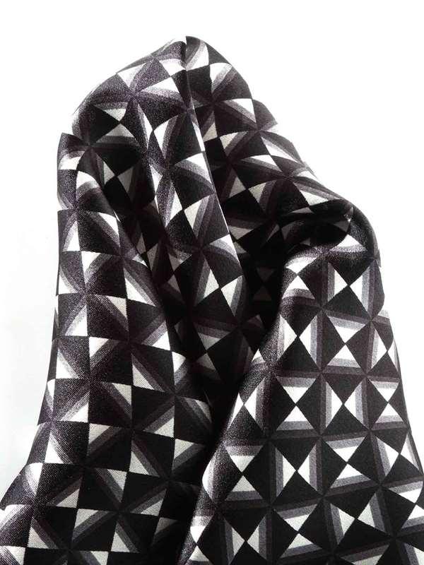 Black & White Check Silk Pocket Square