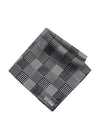 Black And White Checks Silk Pocket Square