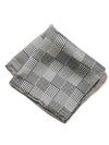 Black & White Check Silk Pocket Square