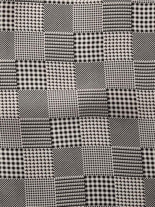 Black & White Check Silk Pocket Square