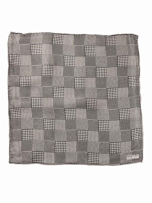 Black & White Check Silk Pocket Square