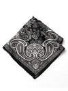 Black Paisley Silk Pocket Square