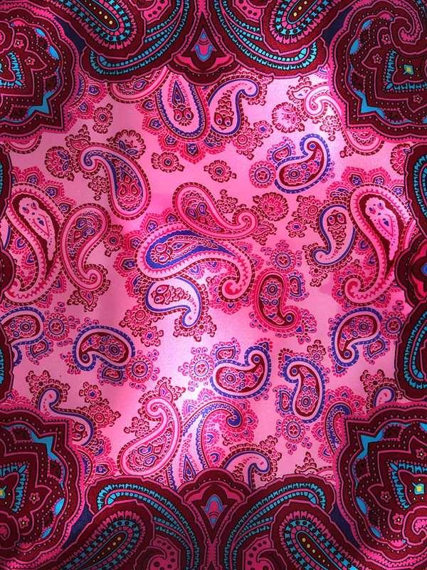 Pink Paisley Silk Pocket Square