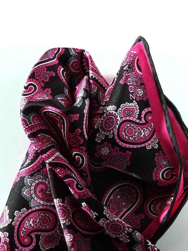 Pink Paisley Silk Pocket Square