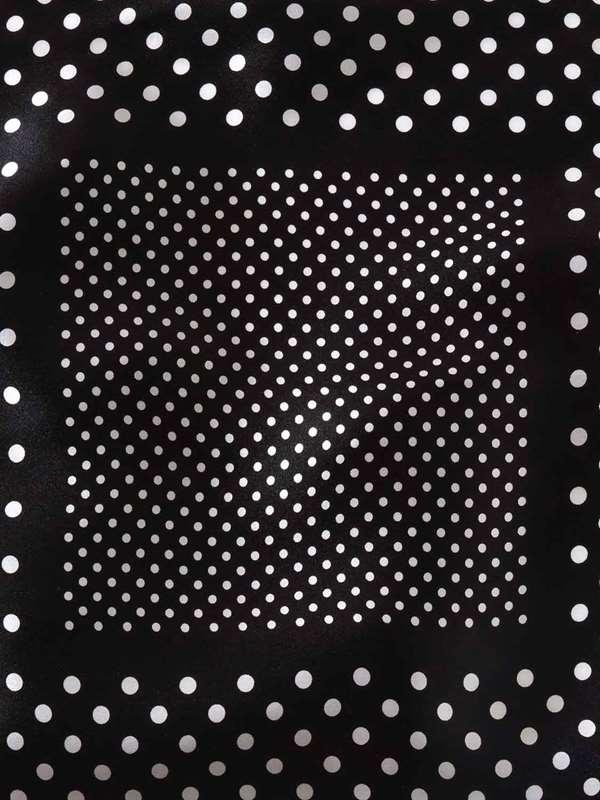 Black & White Polka Silk Pocket Square