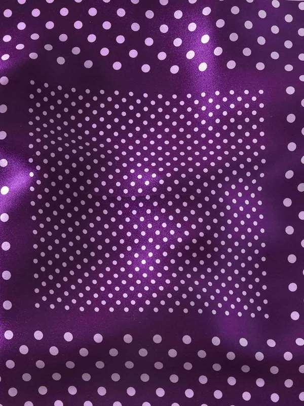 Purple Polka Silk Pocket Square