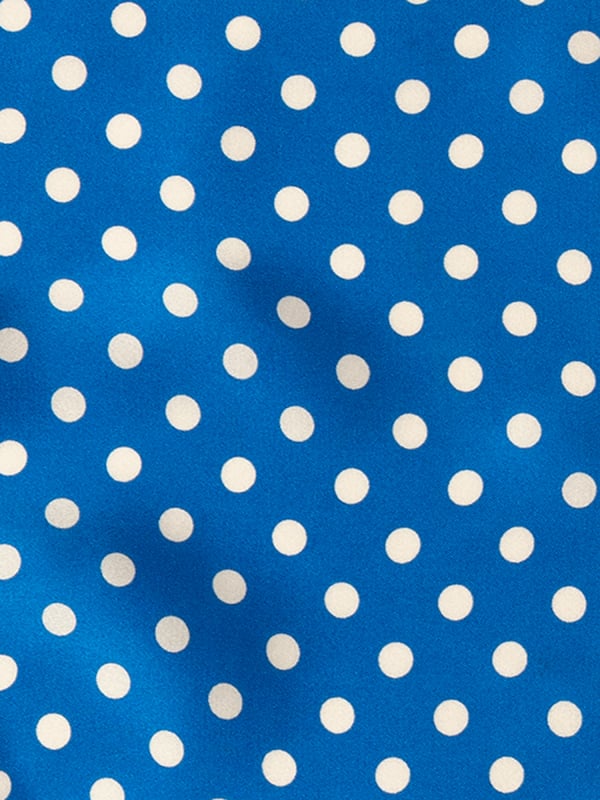 Blue Polka Silk Pocket Square