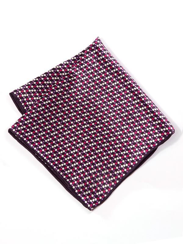 Dark Purple Polka Silk Pocket Square