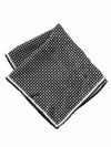 Dark Grey Polka Silk Pocket Square