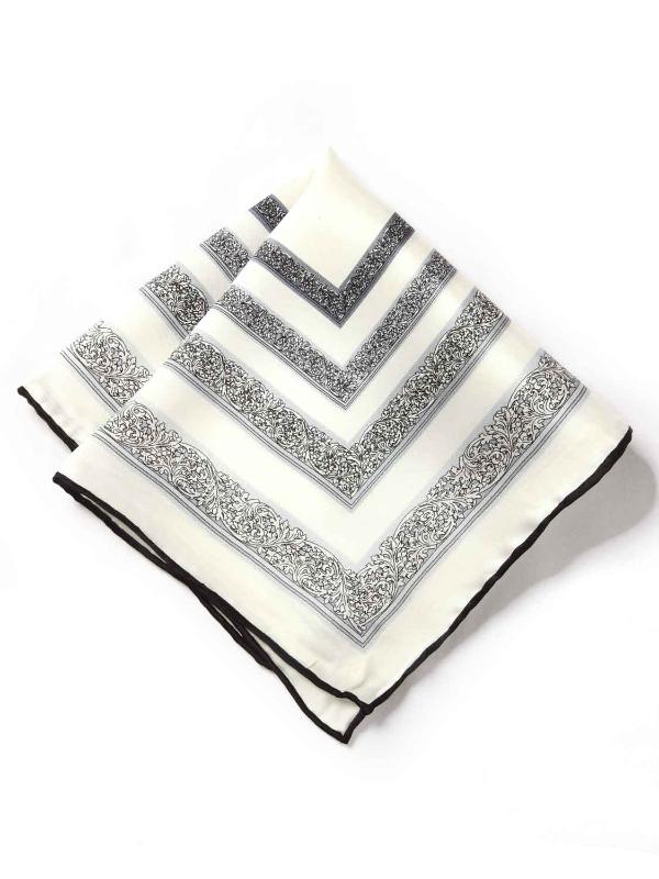 Black & White Check Silk Pocket Square