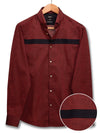 Avicci Rust Solid Full Sleeve Single Cuff Slim Fit Party Wear Cotton Shirt