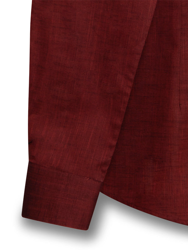 Avicci Rust Solid Full Sleeve Single Cuff Slim Fit Party Wear Cotton Shirt