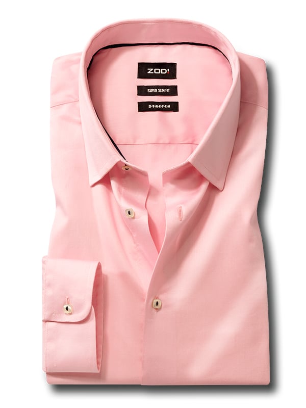 Bercy Pink Solid Full Sleeve Single Cuff Slim Fit Party Wear Blended Shirt