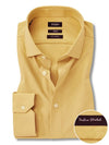 Beyer Mustard Techno 4 Way Stretch Solid Full Sleeve Single Cuff Slim Fit Party Wear Blended Shirt
