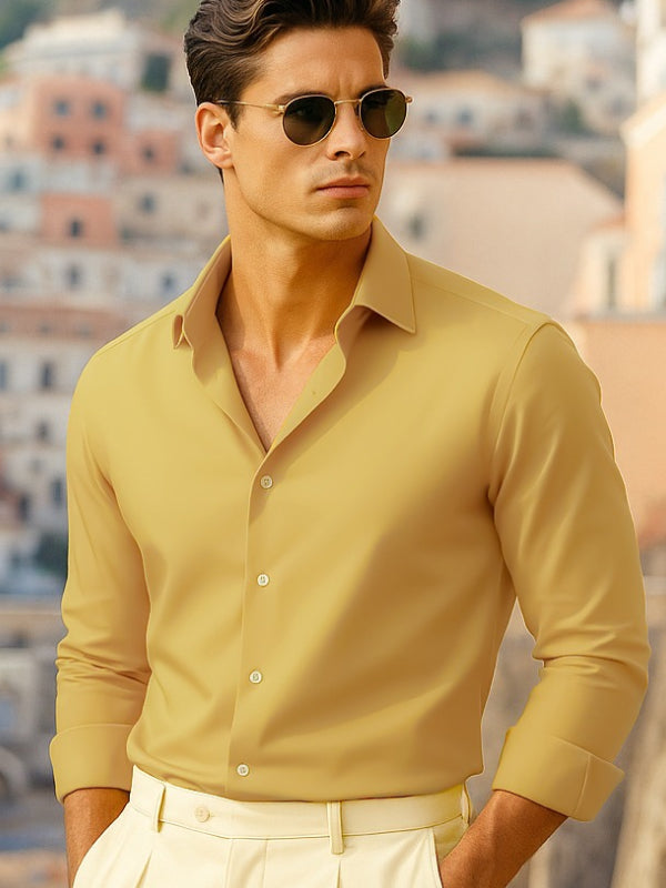 Chemise Steady "The Sheen" - Couleur Moutarde - Taille M - Neuf Avec étiquettes