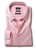Canary Pink Solid Full Sleeve Single Cuff Slim Fit Party Wear Cotton Shirt