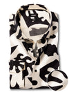 Diablo Cream Printed Full Sleeve Single Cuff Slim Fit Party Wear Viscose Shirt