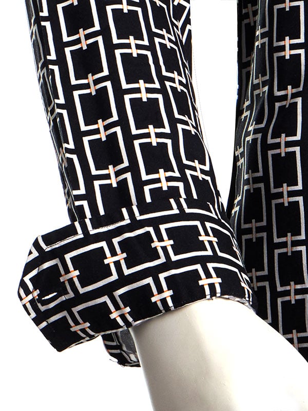 Diablo Black Printed Full Sleeve Single Cuff Slim Fit Party Wear Viscose Shirt