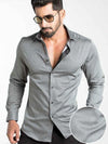 Diego Black Printed Full Sleeve Single Cuff Slim Fit Party Wear Blended Shirt