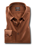 Fidel Chocolate Sateen Full Sleeve Single Cuff Slim Fit Party Wear Polyester Shirt