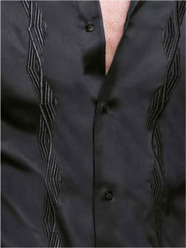 Jonas Black Embroidery Full Sleeve Single Cuff Slim Fit Party Wear Cotton Shirt