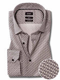Luca Black Printed Full Sleeve Single Cuff Slim Fit Party Wear Blended Shirt