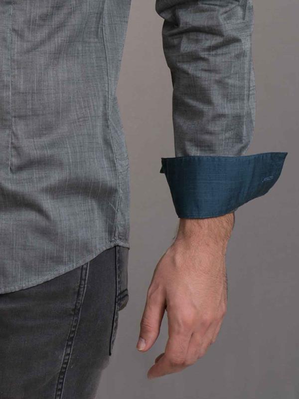 Ortakoy Green Solid Full Sleeve Single Cuff Slim Fit Party Wear Cotton Shirt