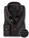 Russell Black Satin Full Sleeve Single Cuff Slim Fit Party Wear Poly Satin Shirt