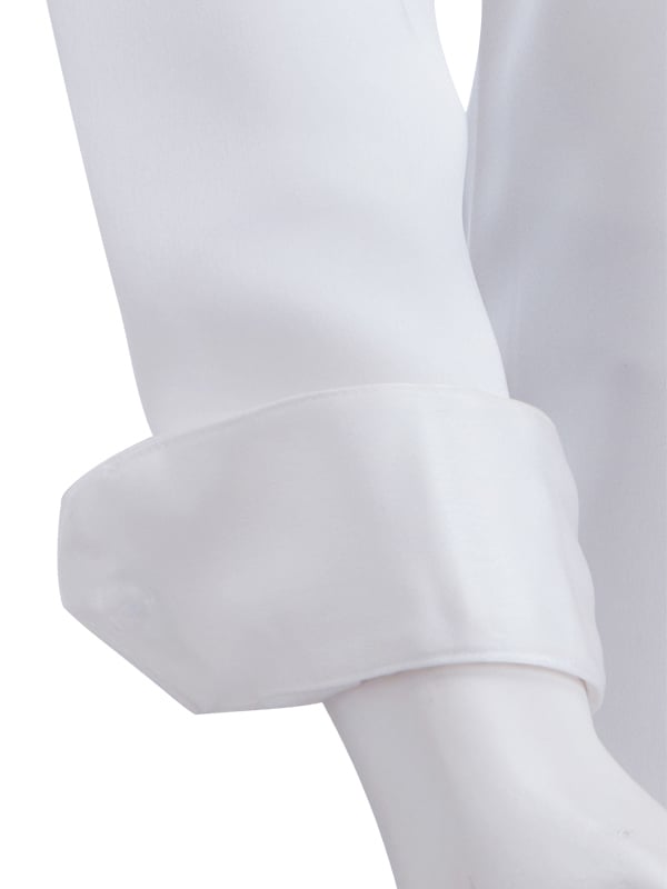 Russell Cream Satin Full Sleeve Single Cuff Slim Fit Party Wear Poly Satin Shirt