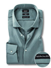 Russell Green Satin Full Sleeve Single Cuff Slim Fit Party Wear Poly Satin Shirt