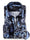 Silvano Blue Printed Full Sleeve Single Cuff Slim Fit Party Wear Viscose Shirt