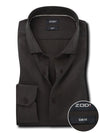 Verstappen Brown Solid Velvet Touch Full Sleeve Single Cuff Slim Fit Party Wear Blended Shirt