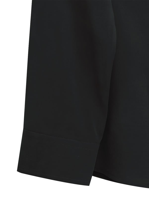 Verstappen Grey Solid Velvet Touch Full Sleeve Single Cuff Slim Fit Party Wear Blended Shirt