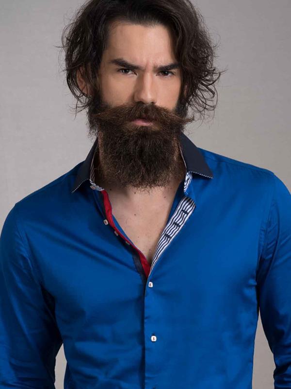 Wake Cobalt Solid Full Sleeve Single Cuff Slim Fit Party Wear Blended Shirt