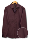 Xavi Purple Printed Full Sleeve Single Cuff Slim Fit Party Wear Cotton Shirt