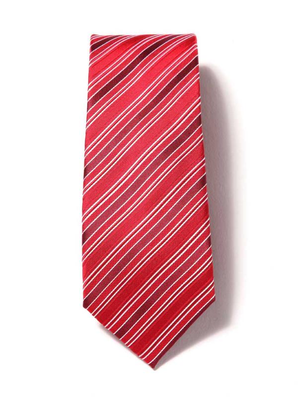 Sicilia Stripe Dark Red Silk Tie