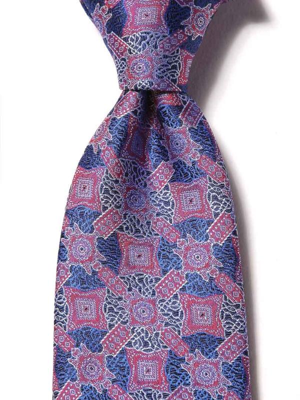 Tessera Mosaic Medium Blue Silk Tie